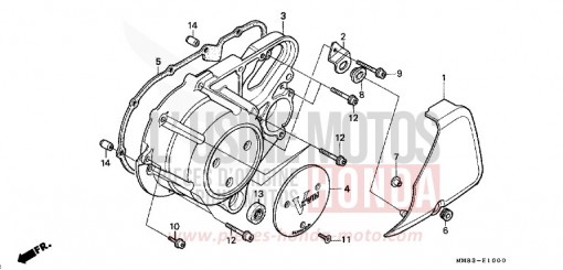 PANNEAU CARTER-MOTEUR G. VT1100CR de 1994
